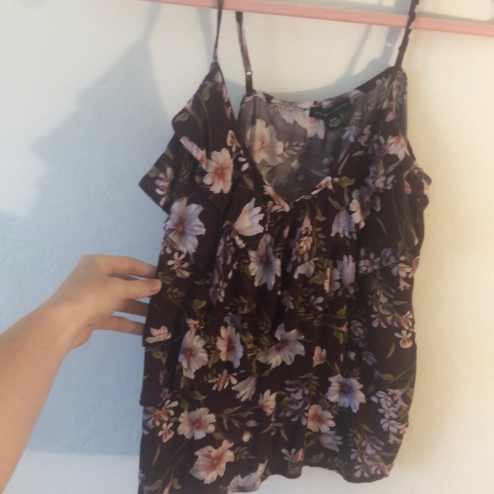 American Eagle ruffle tank top